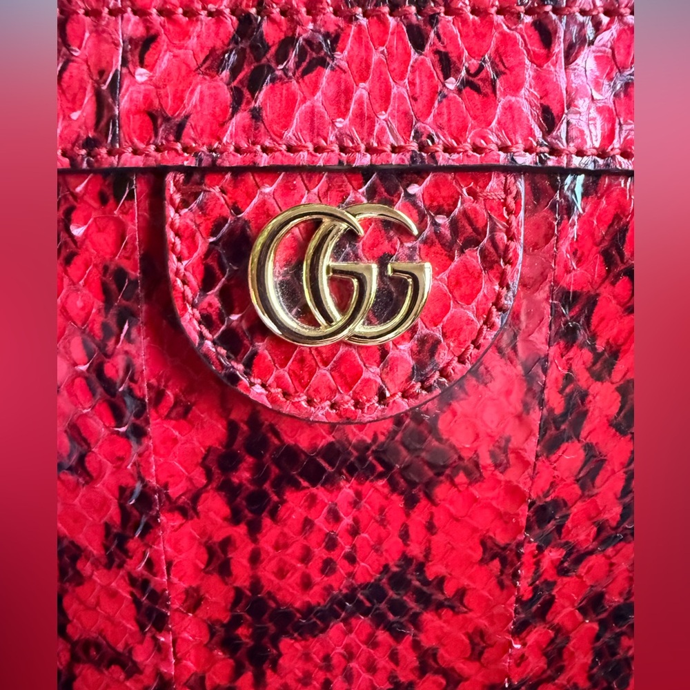Gucci Ophidia Red Python Shoulder Bag - Picture 4 of 11